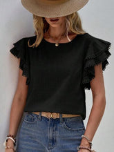 Load image into Gallery viewer, Ruffle Cap Sleeve Blouse