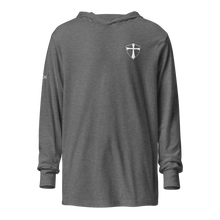 Load image into Gallery viewer, REACH Unisex Printed Hooded Long Sleeve Tee