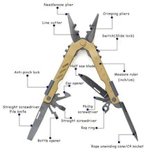 Load image into Gallery viewer, Multitool Multifunctional Stainless steel Pliers For Camping, Hiking and everyday Use