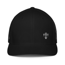Load image into Gallery viewer, REACH Shield Offset Closed-Back Embroidered Trucker Cap