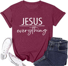 Load image into Gallery viewer, Jesus Over Everything T Shirts for Women