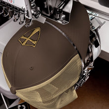 Load image into Gallery viewer, REACH Brown on Brown Retro Embroidered Trucker Hat