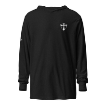 Load image into Gallery viewer, REACH Printed Unisex Hooded Long Sleeve Tee
