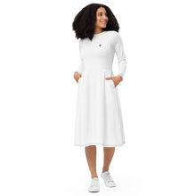 Load image into Gallery viewer, REACH White Long Sleeve Midi Dress