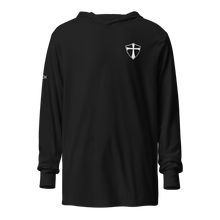 Load image into Gallery viewer, REACH Unisex Printed Hooded Long Sleeve Tee