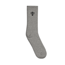 Load image into Gallery viewer, REACH Shield Embroidered Crew Socks