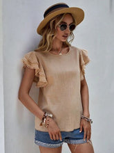 Load image into Gallery viewer, Ruffle Cap Sleeve Blouse