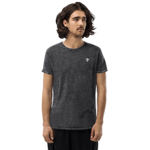 Load image into Gallery viewer, REACH Embroidered Logos Unisex Denim T-Shirt