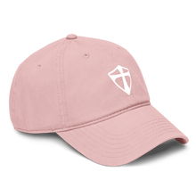 Load image into Gallery viewer, REACH Shield Pink &amp; White Embroidered Garment-Washed Baseball Cap