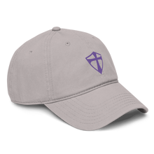 Load image into Gallery viewer, REACH Purple on Gray Embroidered Garment-Washed Baseball Cap